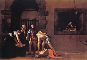 salome kopf heiligen johannes täufers Ölbilder verkaufen - Enthauptung des Heiligen Johannes des Täufers Caravaggio
